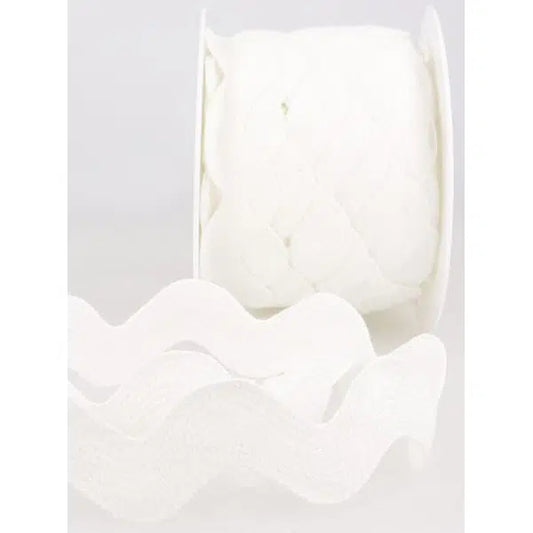 Jumbo Cotton Ric Rac Trim - 12.5mm - Ivory | Truro Fabrics