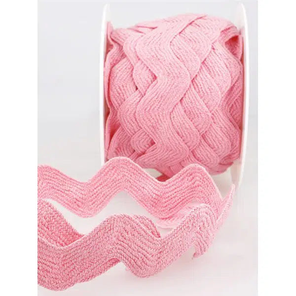 Jumbo Cotton Ric Rac Trim - 12.5mm - Pink | Truro Fabrics