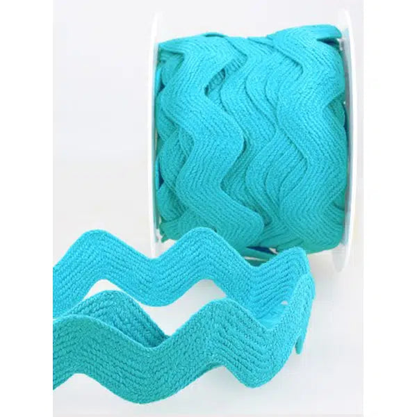 Jumbo Cotton Ric Rac Trim - 12.5mm - Turquoise | Truro Fabrics