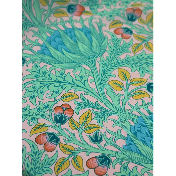 Kaffe Fassett x William Morris Cotton Lawn Fabric - Artichoke Lavender – view 3 | Truro Fabrics