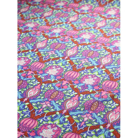 Kaffe Fassett x William Morris Cotton Lawn Fabric - Granada Purple – view 2 | Truro Fabrics