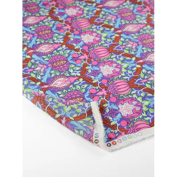 Kaffe Fassett x William Morris Cotton Lawn Fabric - Granada Purple – view 3 | Truro Fabrics