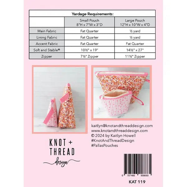 Knot and Thread - Paper Sewing Pattern - Pallas Pouches – view 3 | Truro Fabrics