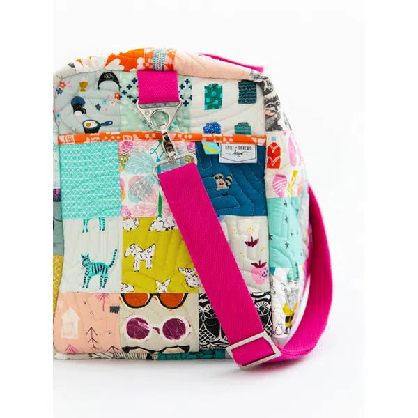 Knot and Thread - Paper Sewing Pattern - Patchwork Duffle Bag – view 5 | Truro Fabrics