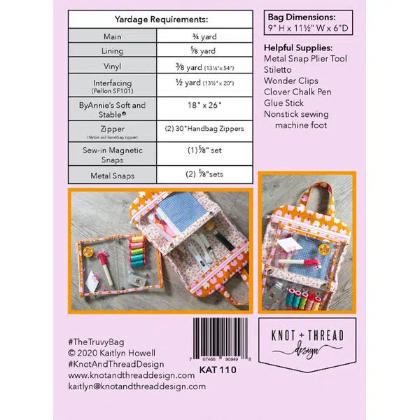 Knot and Thread - Paper Sewing Pattern - Truvy Bag – view 2 | Truro Fabrics