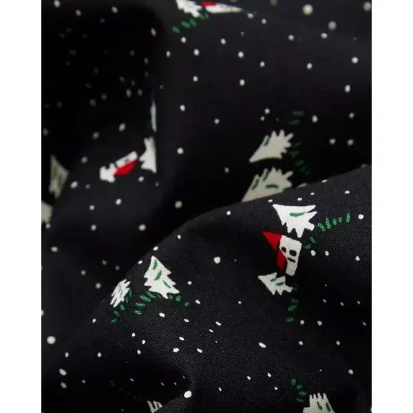 Liberty Lasenby Cotton Fabric - A Woodland Christmas - Christmas Cottage A – view 4 | Truro Fabrics
