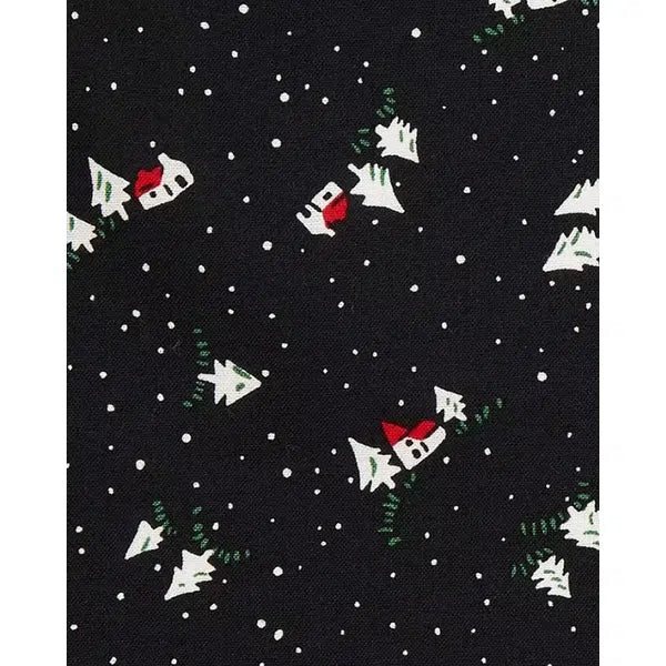 Liberty Lasenby Cotton Fabric - A Woodland Christmas - Christmas Cottage A | Truro Fabrics