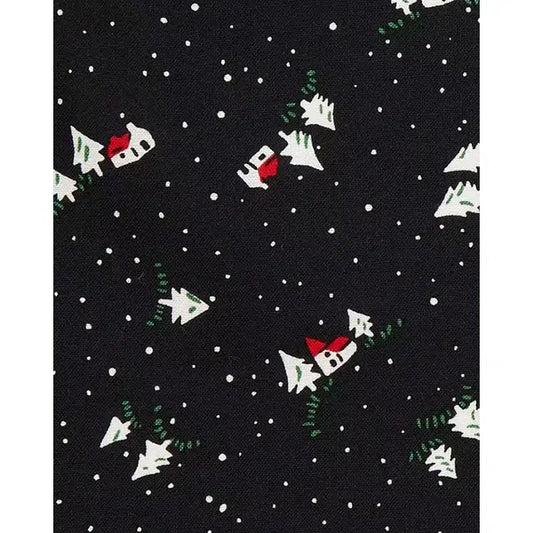 Liberty Lasenby Cotton Fabric - A Woodland Christmas - Christmas Cottage A | Truro Fabrics