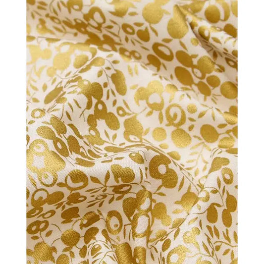 Liberty Lasenby Cotton Fabric - A Woodland Christmas - Wiltshire Shadow Gold – view 2 | Truro Fabrics