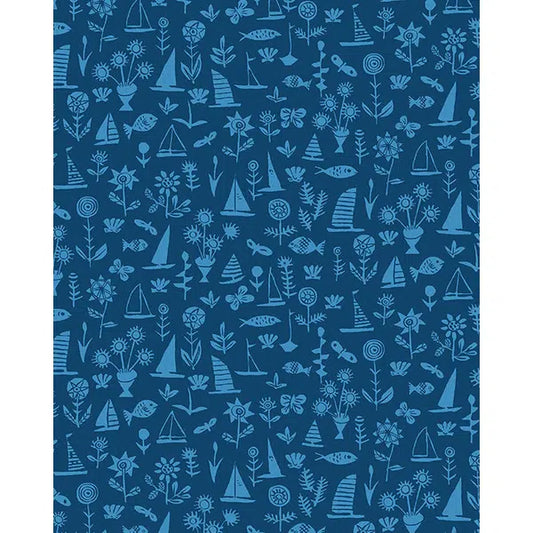Liberty Lasenby Cotton Fabric - Riviera - Sea Life | Truro Fabrics