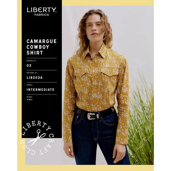 Liberty - Paper Sewing Pattern - Camargue Cowboy Shirt – view 2 | Truro Fabrics