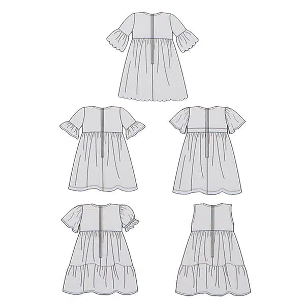 Liberty - Paper Sewing Pattern - Mabel Tiered Dress – view 4 | Truro Fabrics