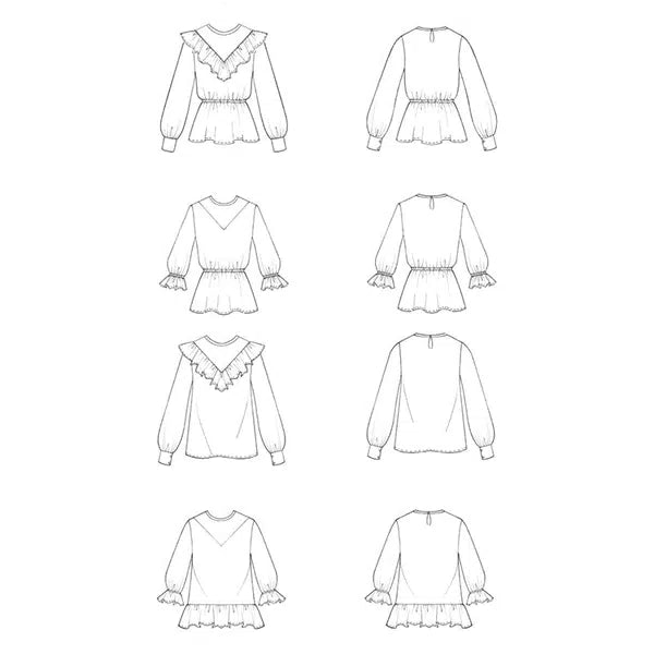 Liberty - Paper Sewing Pattern - Rosanna Ruffle Top – view 4 | Truro Fabrics