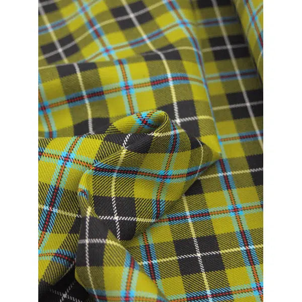Lightweight Pure Wool Twill Fabric - National Cornish Tartan 5.5cm – view 2 | Truro Fabrics
