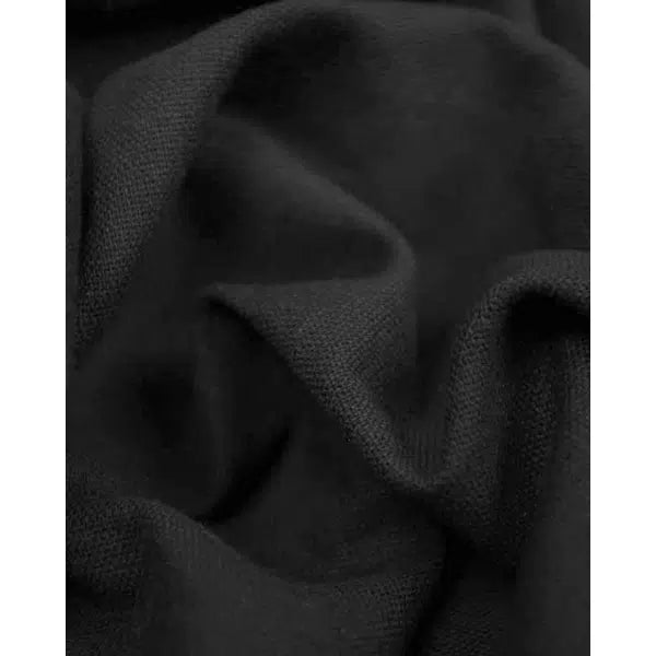 Linen & Cotton Blend Fabric - Black | Truro Fabrics
