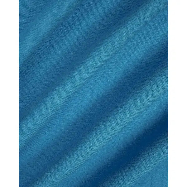 Linen & Cotton Blend Fabric - Peacock – view 2 | Truro Fabrics