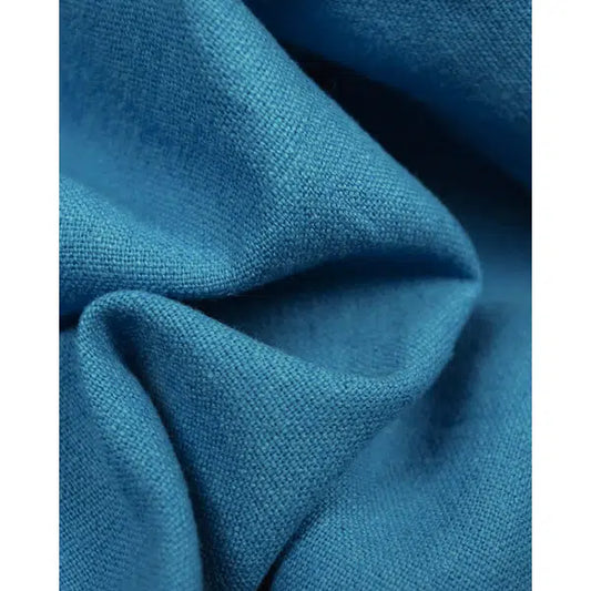 Linen & Cotton Blend Fabric - Peacock | Truro Fabrics
