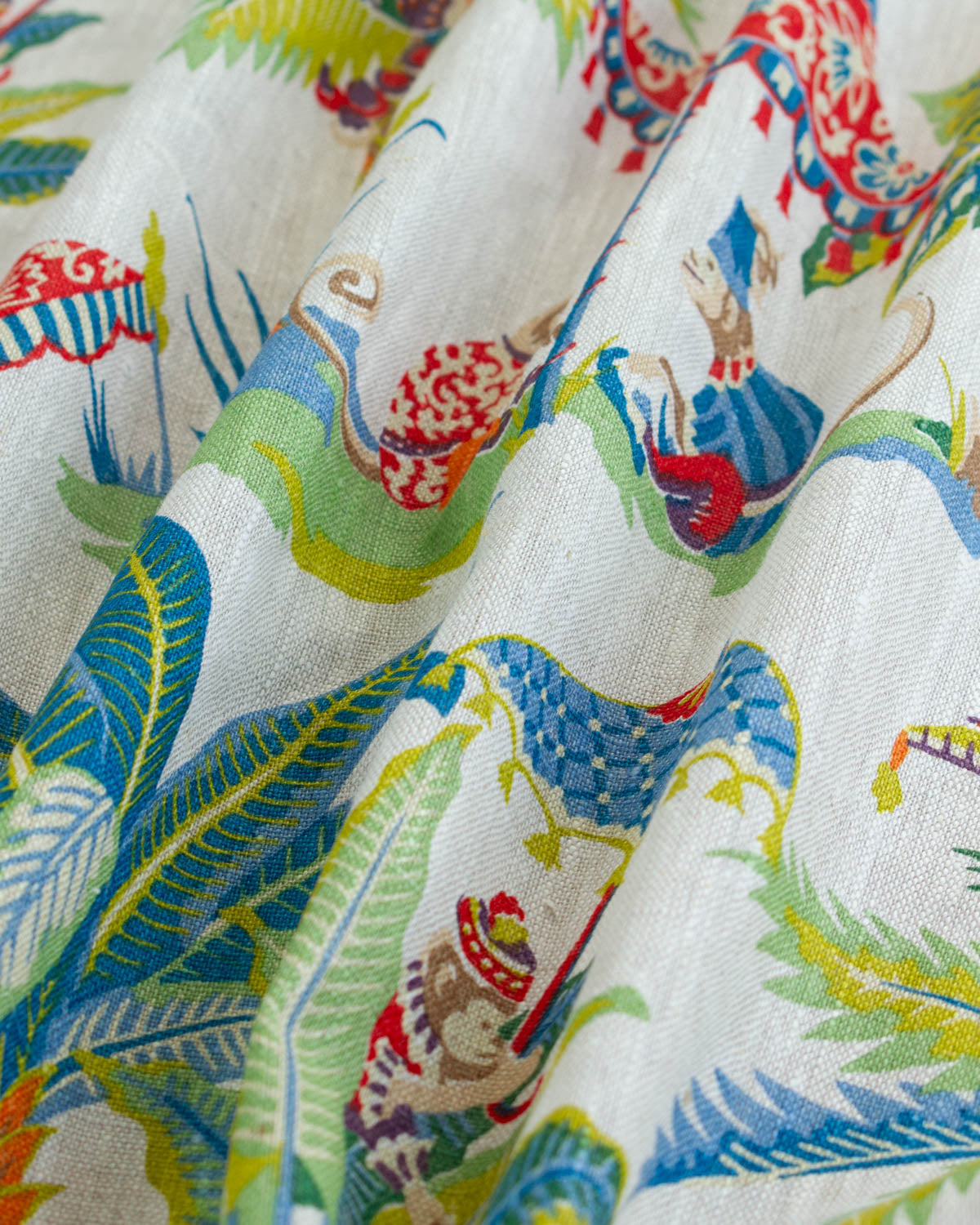 Curtain and Interiors Fabric - Exotic Monkey - Bright