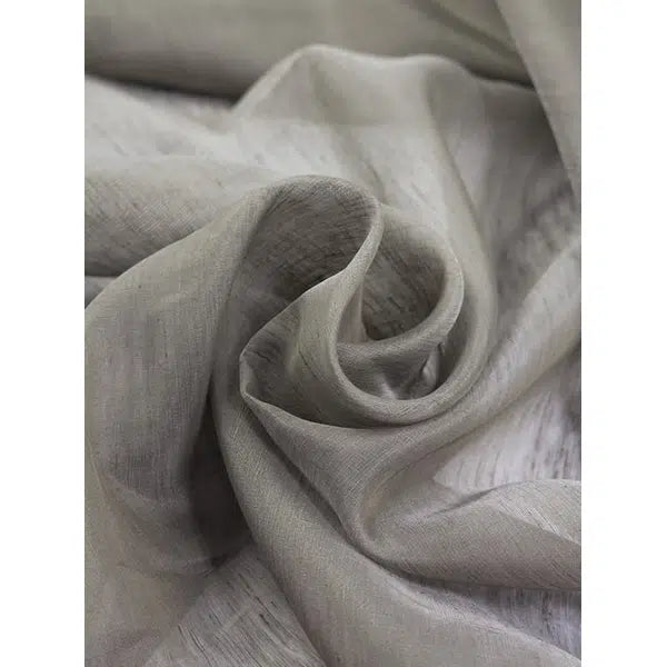 Linen & Silk Gauze Fabric - Artichoke – view 2 | Truro Fabrics