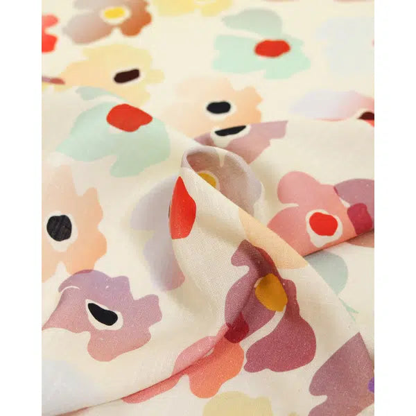 Linen & Viscose Blend Fabric - Petal Pop – view 3 | Truro Fabrics