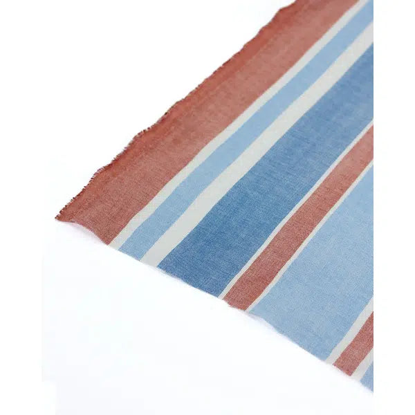 Linen & Viscose Blend Fabric - Seabreeze Stripe – view 3 | Truro Fabrics