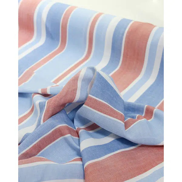 Linen & Viscose Blend Fabric - Seabreeze Stripe – view 5 | Truro Fabrics