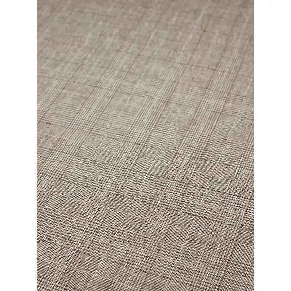 Linen Viscose Fabric - Driftwood Check – view 3 | Truro Fabrics
