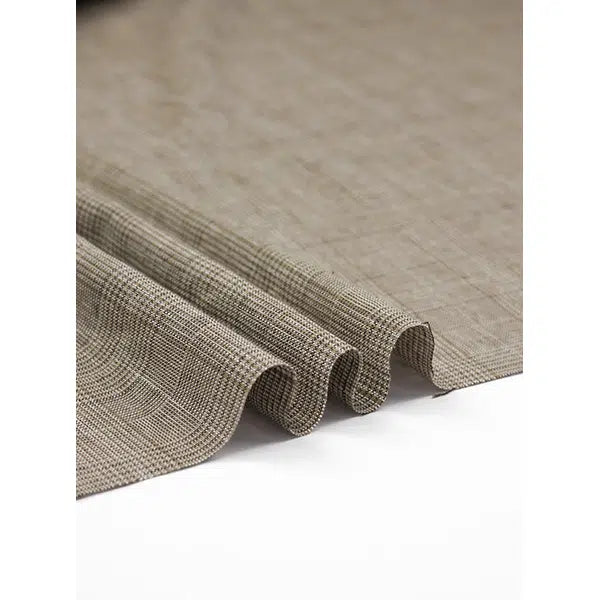 Linen Viscose Fabric - Driftwood Check – view 5 | Truro Fabrics