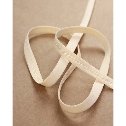 Lingerie Elastic - 12mm - Almond – view 2 | Truro Fabrics