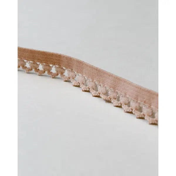Lingerie Elastic - Crown Edge - Almond – view 2 | Truro Fabrics
