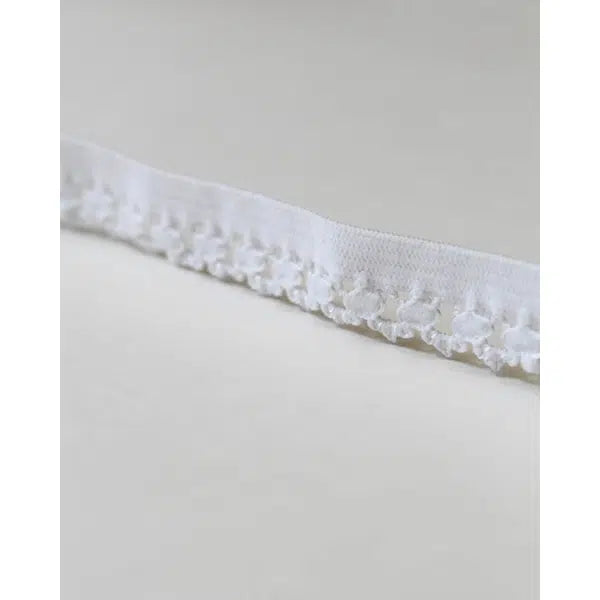 Lingerie Elastic - Crown Edge - White – view 2 | Truro Fabrics