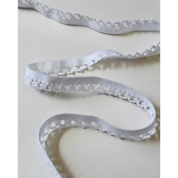Lingerie Elastic - Crown Edge - White | Truro Fabrics