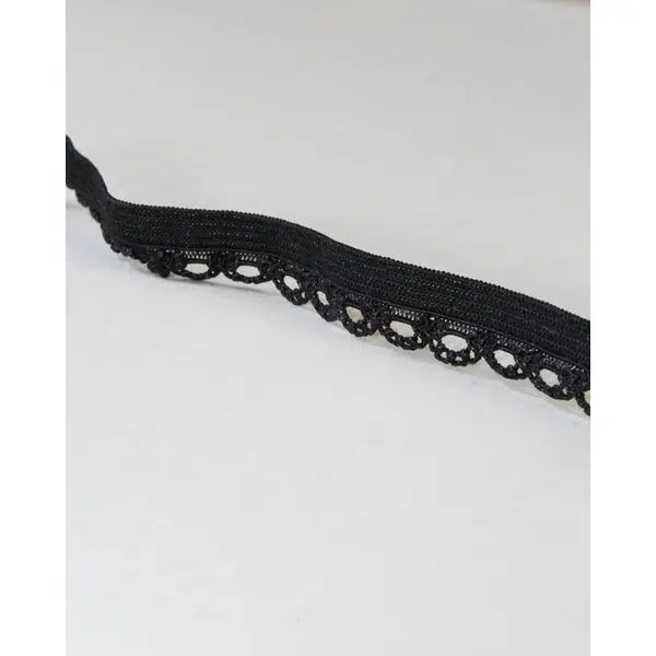 Lingerie Elastic - Loop Edge - Black – view 2 | Truro Fabrics