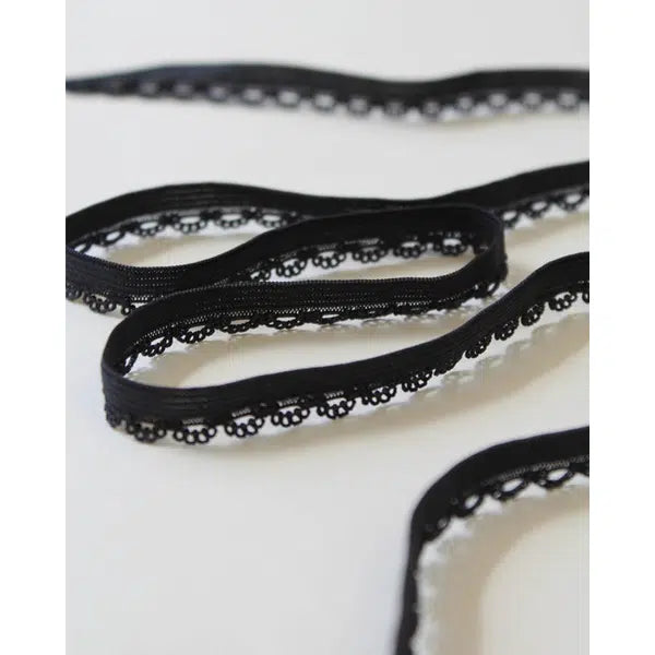 Lingerie Elastic - Loop Edge - Black | Truro Fabrics