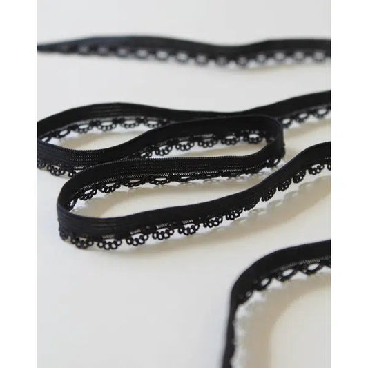 Lingerie Elastic - Loop Edge - Black | Truro Fabrics