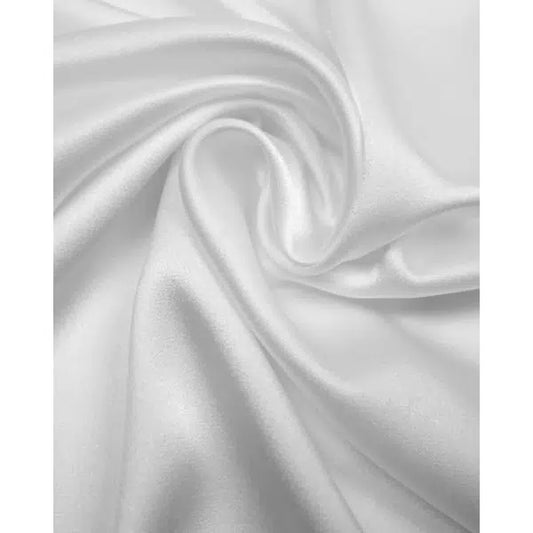 Luxury Crepe Back Satin Fabric - White | Truro Fabrics
