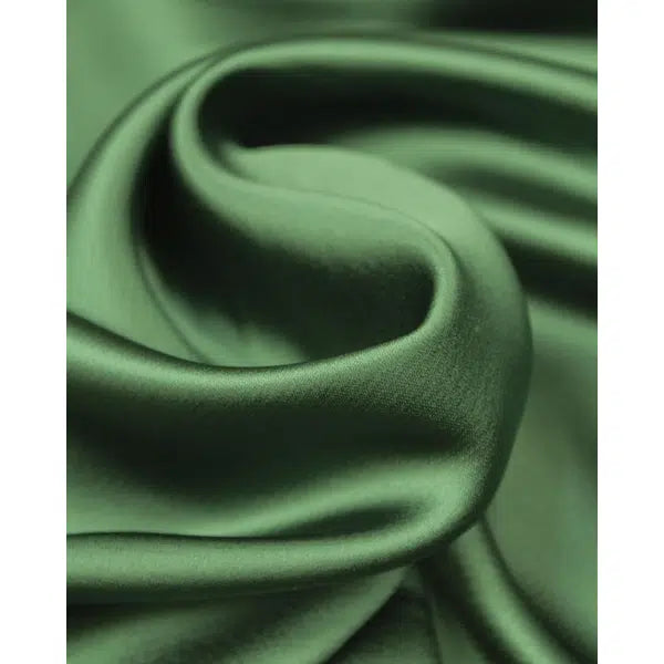Luxury Satin Fabric - Emerald Green – view 2 | Truro Fabrics