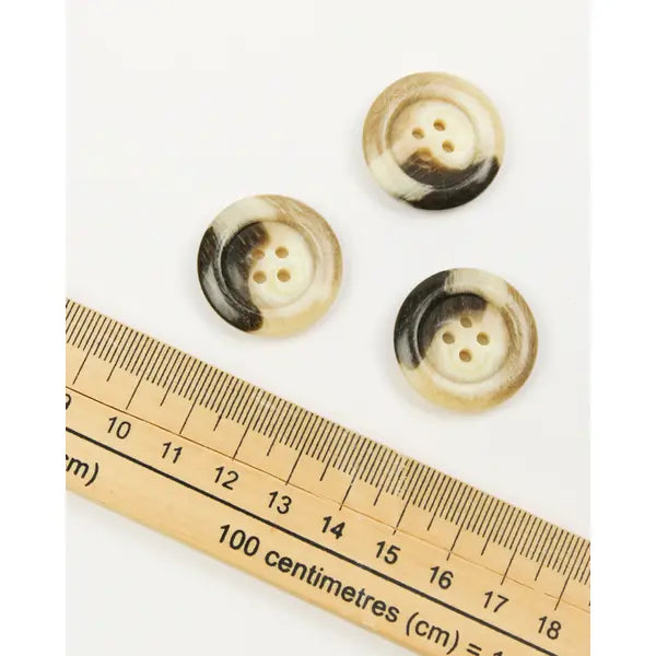 Button - Macchiato - 26mm – view 3 – Truro Fabrics
