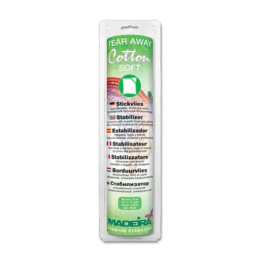 Madeira - Cotton Soft Tear-Away Stabiliser (White) | Truro Fabrics