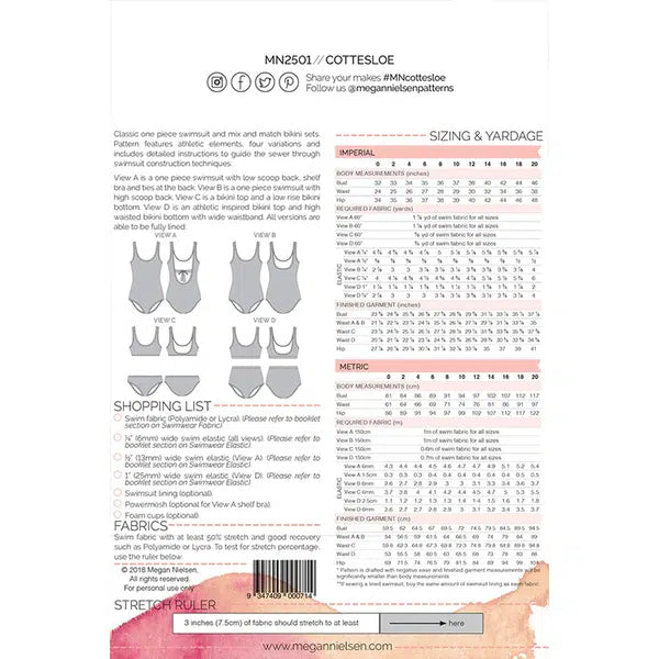 Megan Nielsen - Paper Sewing Pattern - Cottesloe Swimsuit – view 5 | Truro Fabrics