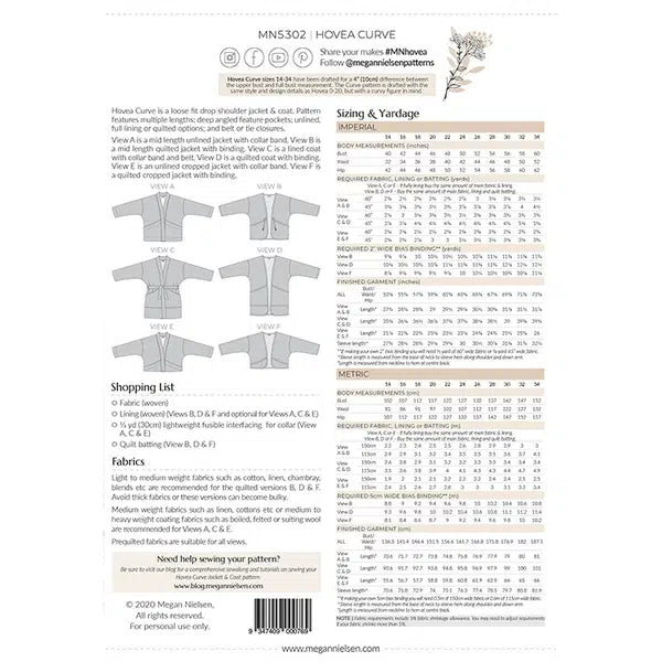 Megan Nielsen - Paper Sewing Pattern - Hovea Curve Jacket & Coat – view 4 | Truro Fabrics