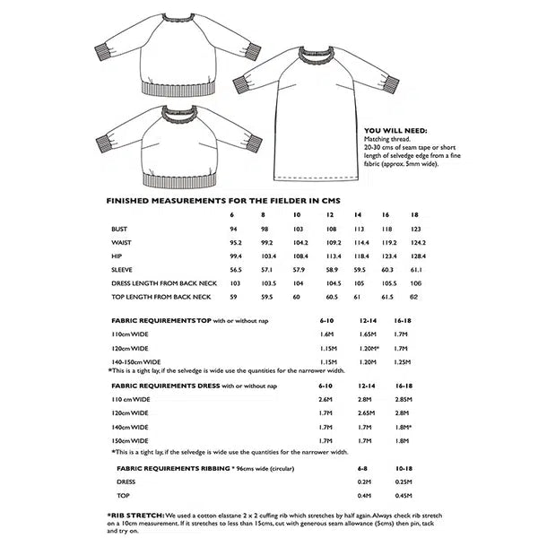 Merchant & Mills - Paper Sewing Pattern - The Fielder Dress & Top