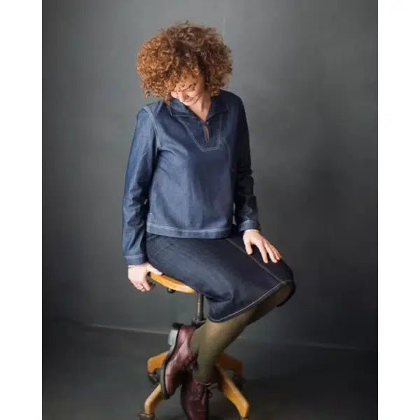 Merchant & Mills - Paper Sewing Pattern - The Francine Top & Dress – view 2 | Truro Fabrics