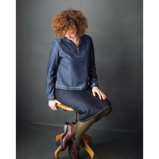 Merchant & Mills - Paper Sewing Pattern - The Francine Top & Dress – view 2 | Truro Fabrics