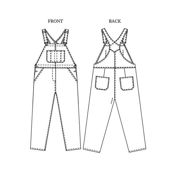 Merchant & Mills - Paper Sewing Pattern - The Harlene Dungarees – view 8 | Truro Fabrics