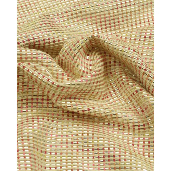 Metallic Hopsack Fabric - Pinks – view 2 | Truro Fabrics