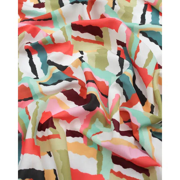 Micro Crepe Fabric - Athena Coral | Truro Fabrics