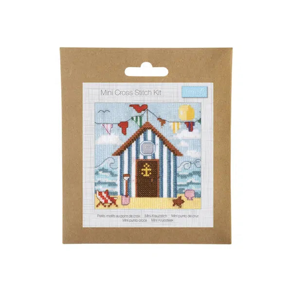 Mini Counted Cross Stitch Kit - Beach Hut – view 3 | Truro Fabrics