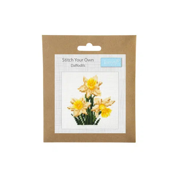 Mini Counted Cross Stitch Kit - Daffodils – view 2 | Truro Fabrics