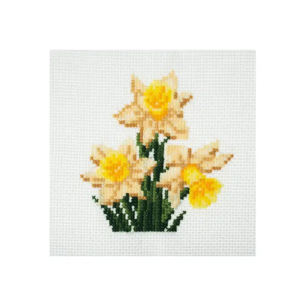 Mini Counted Cross Stitch Kit - Daffodils – view 3 | Truro Fabrics